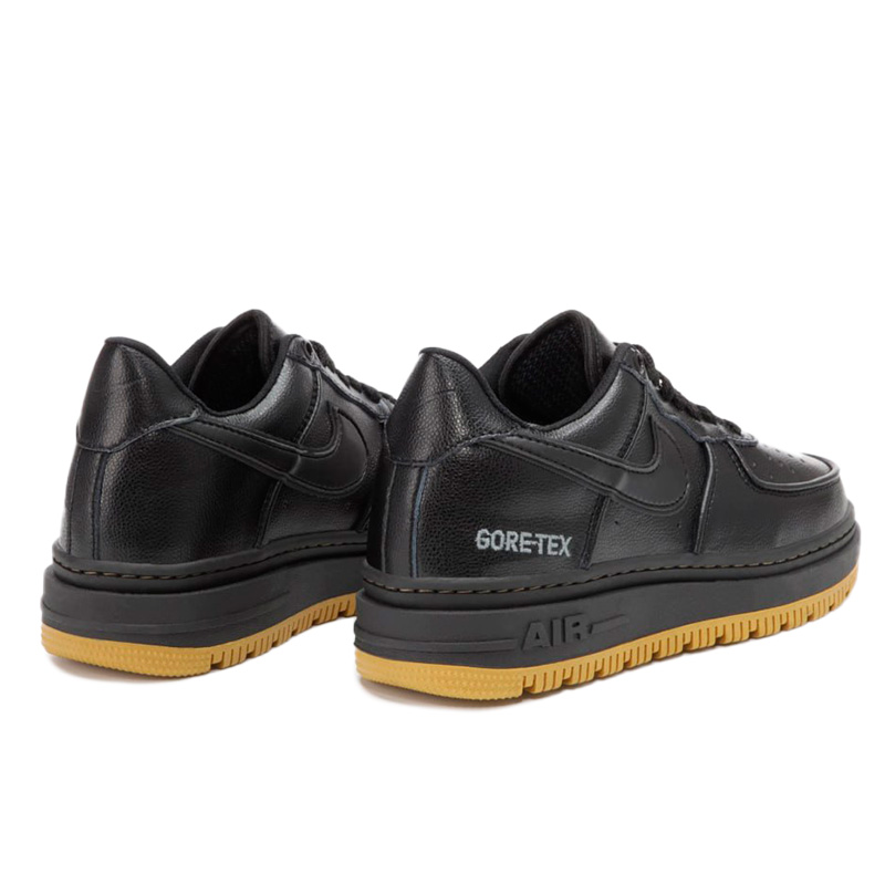 Nike air force 1 black leather on sale