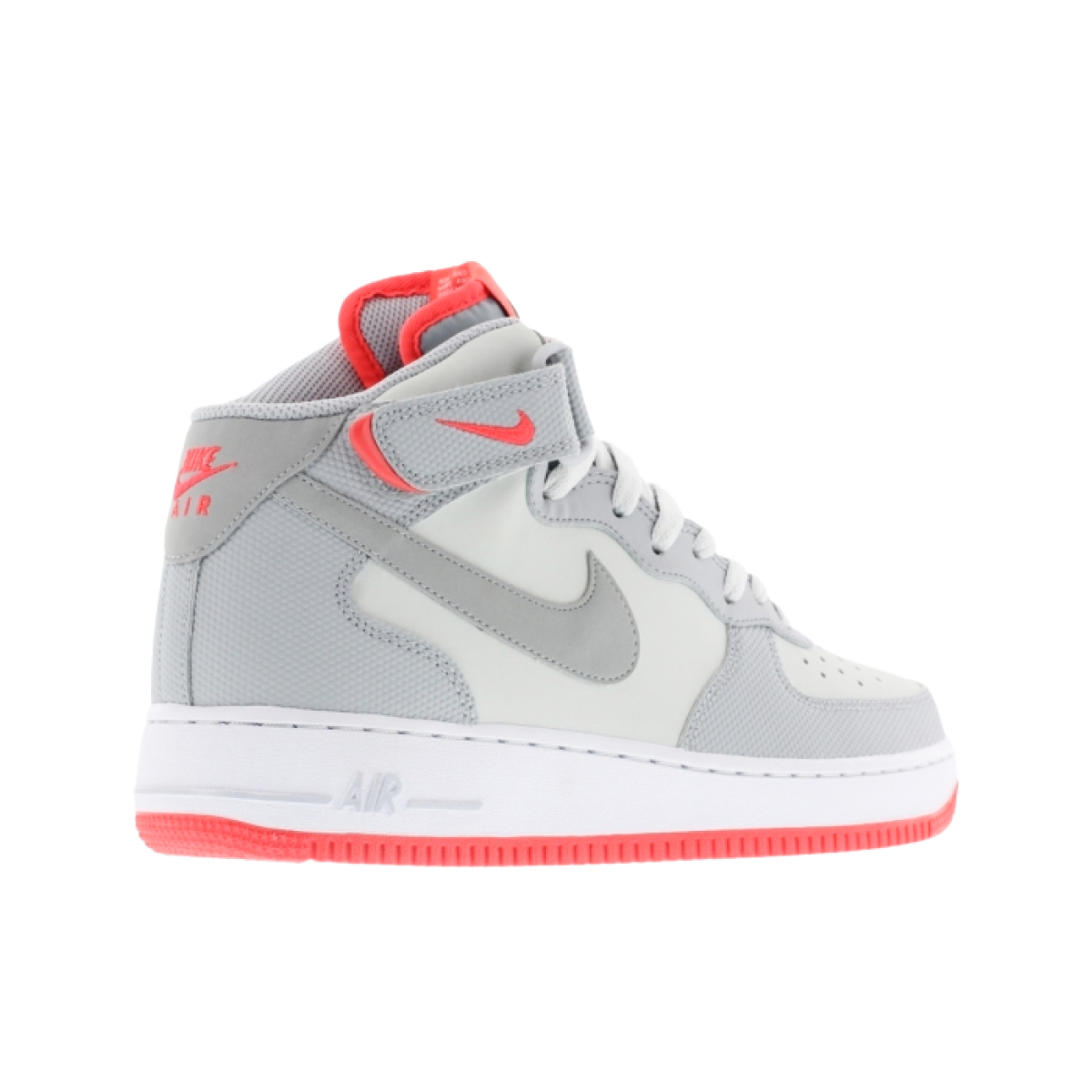 Air Force 1 Mid Pure Platinum Wolf Grey Bright Crimson 315123 030