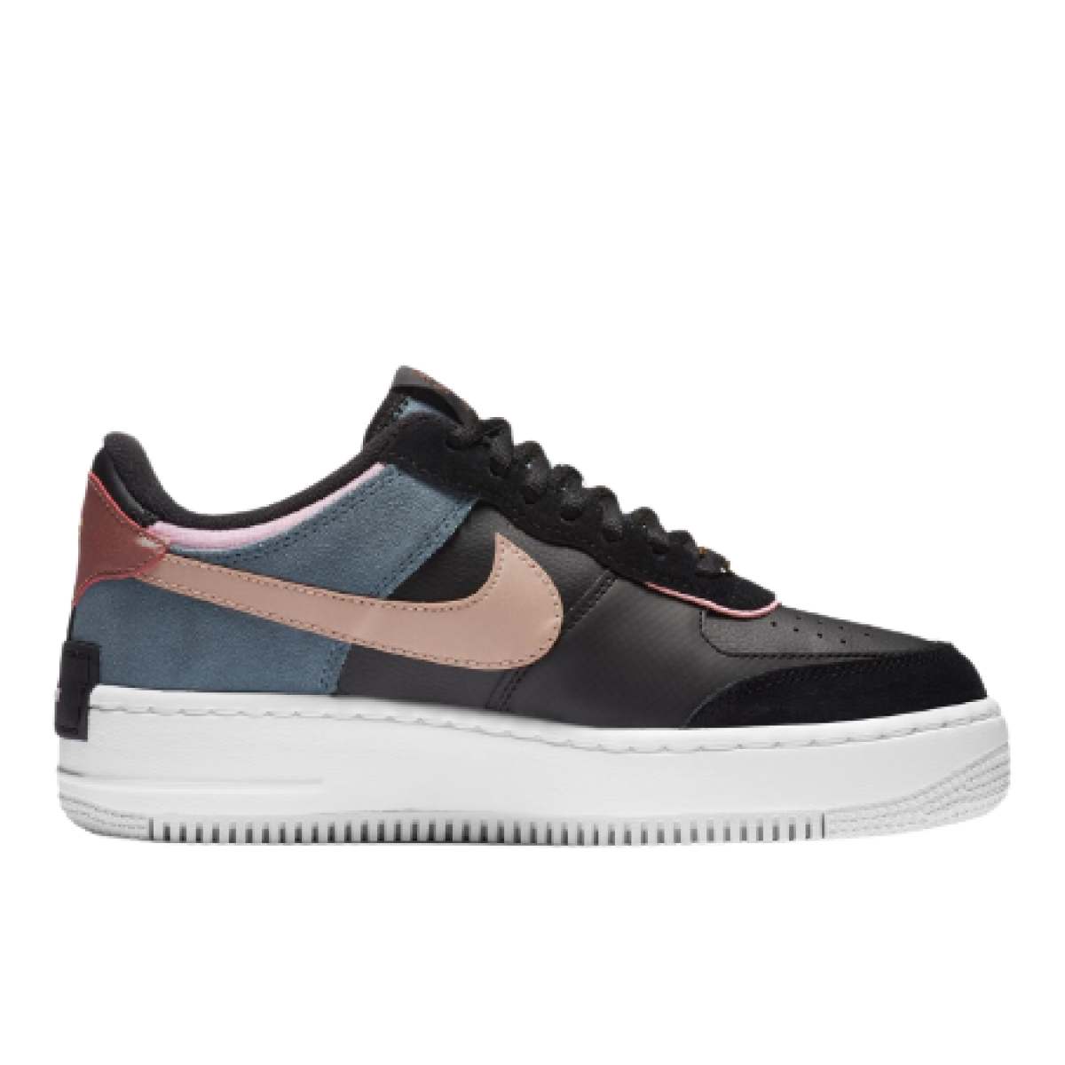 Nike air force 1 black red hot sale