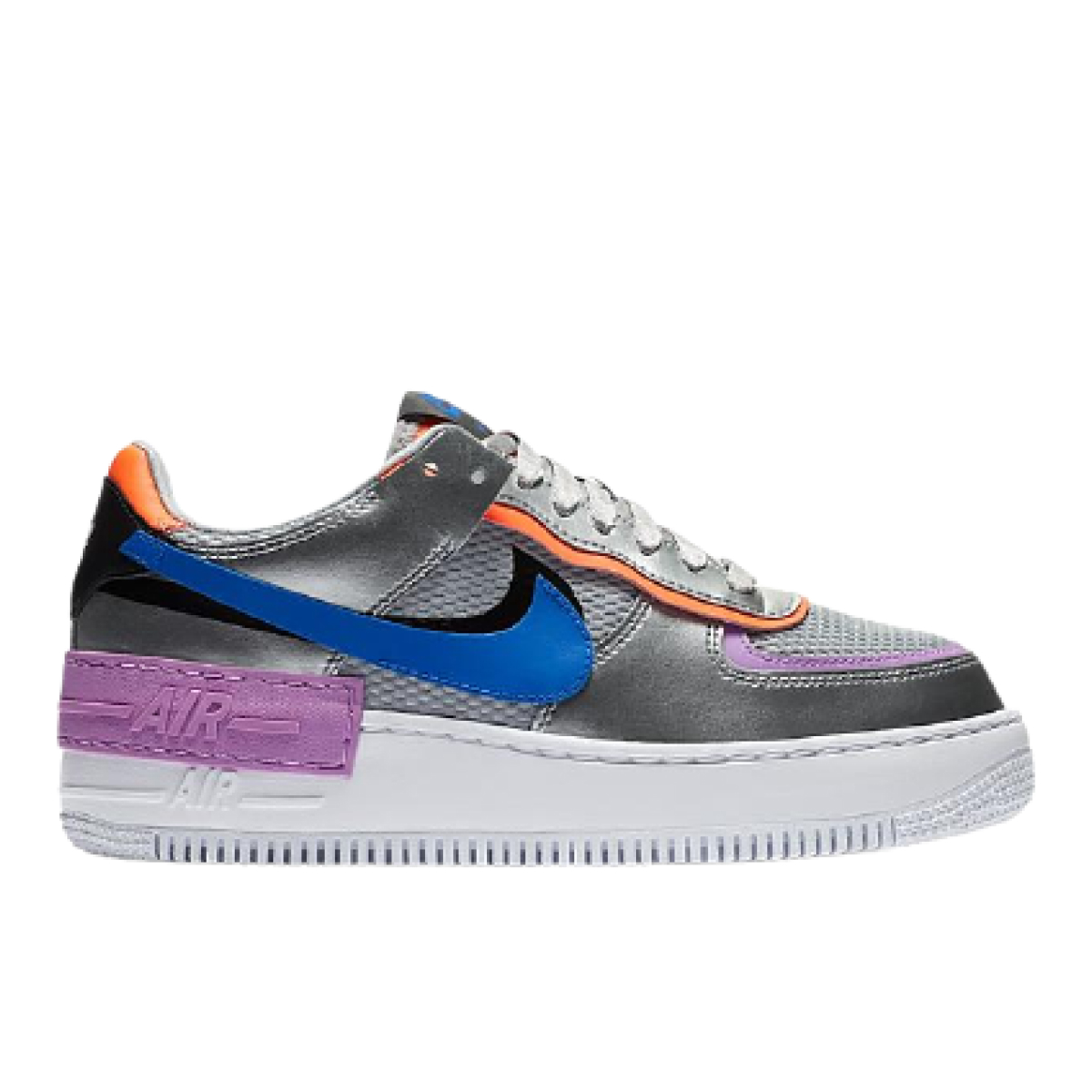 Nike air force 1 high metallic silver top