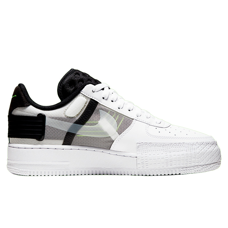 Nike Air Force 1 Type White Black Volt AT7859 101